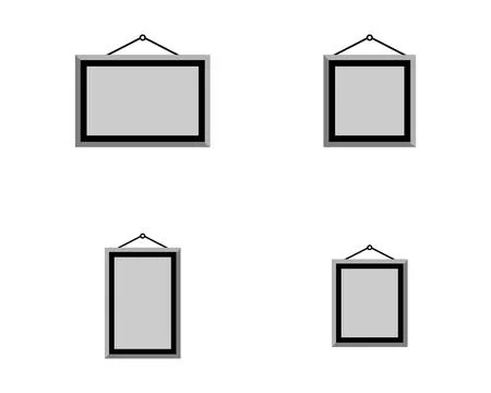 Blank Frame Hanging for your Poster Icon Design Template Elements Stock Illustration