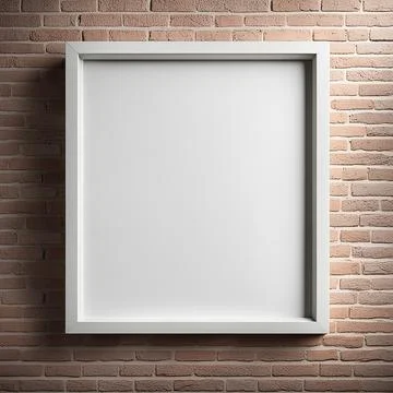 Blank frame, Mock up poster frames on brick wall of room or living room, in.. Stock Photos