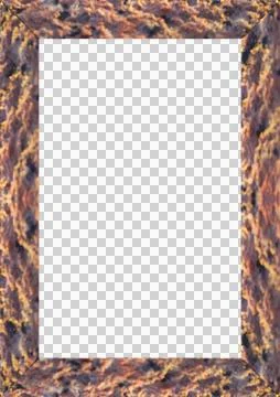 Blank frame with patterned concrete borders Stockfoto's