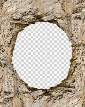 Blank frame with rounded rocky mountain borders Stockfoto's