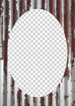 Blank frame with sheet material rounded borders Stockfoto's