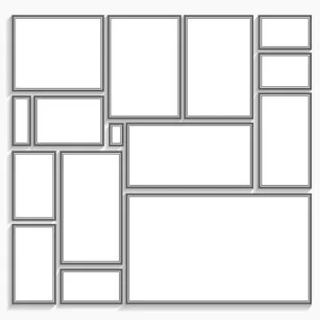 Blank frame template set Stock Illustration