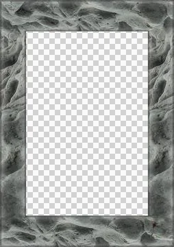 Blank frame with texture rock material borders Stock Photos