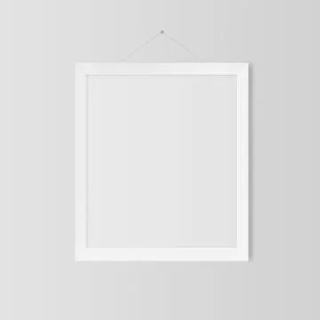 Blank frame on a white wall Stock Photos