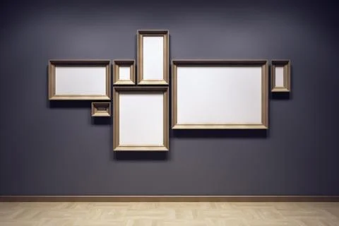 Blank frames in the gallery Stock-Illustration