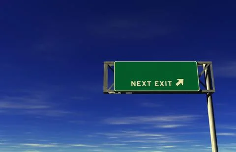 Blank - Freeway Next Exit Sign Stock Illustration