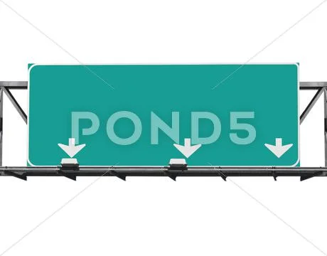 Blank freeway sign Stock Photos