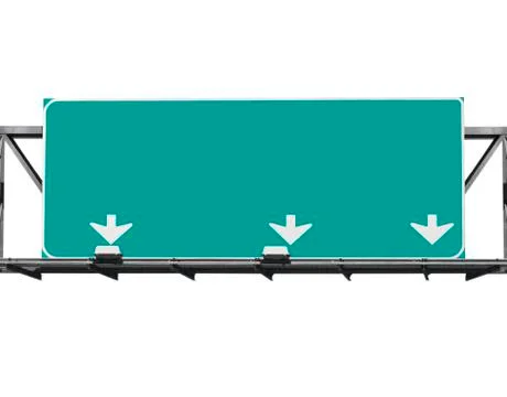 Blank freeway sign Stock Photos