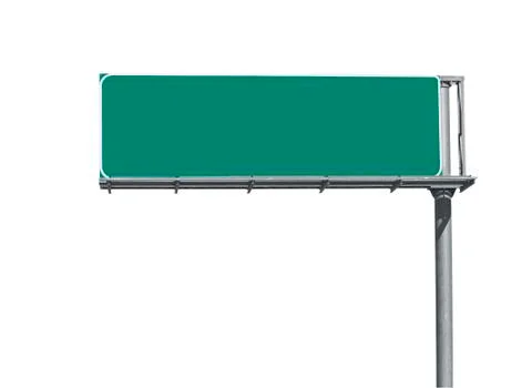Blank freeway sign Stock Photos