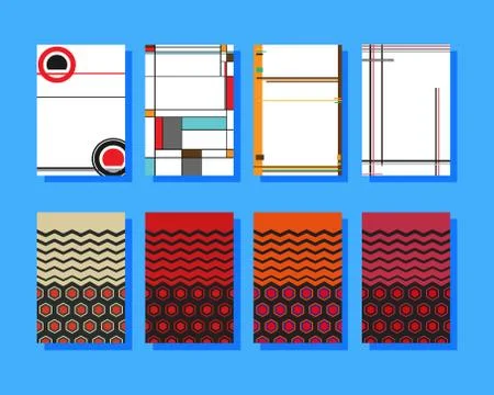 Blank geometric covers Stock Illustration