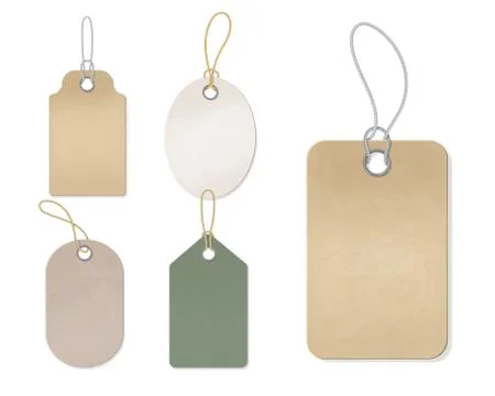Blank gift box tags or sale shopping labels Stock Illustration