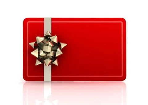 Blank gift card concept 3d illustration Stock Illustration