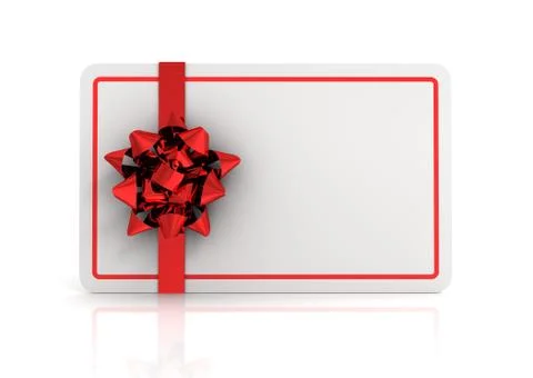Blank gift card concept 3d illustration Stock Illustration