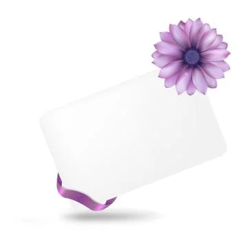 Blank gift tag with gerber Stock Illustration
