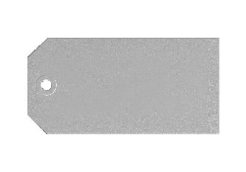 Blank gift tag with halftone pattern design in minimalist black and white f.. Stock Illustration