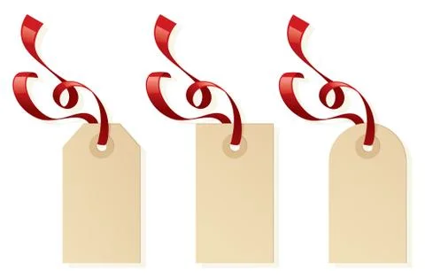 Blank gift tags Stock Illustration
