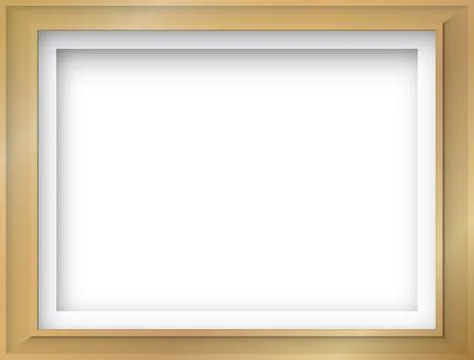 Blank gold horizontal frame background graphic illustration. Blank picture .. Stock Illustration
