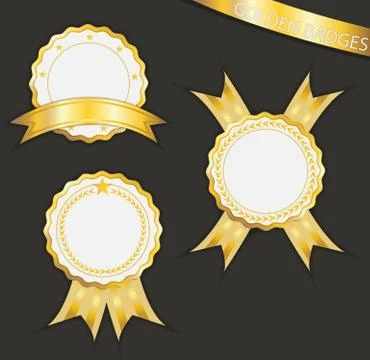 Blank gold label Stock Illustration