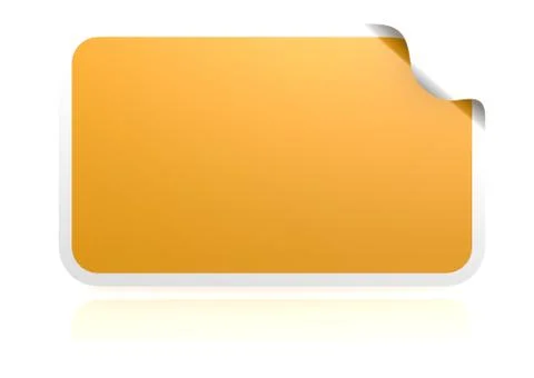 Blank gold sticker Illustrazione stock