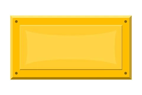 Blank Golden Plaque Vector イラスト素材