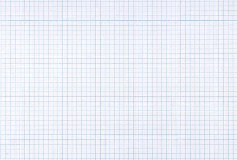 Blank Graph paper sheet background. Grid paper texture with blue straight lines Stock Photos