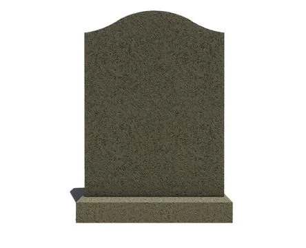 Blank gravestone isolated on white background, 3D rendering Stock Photos