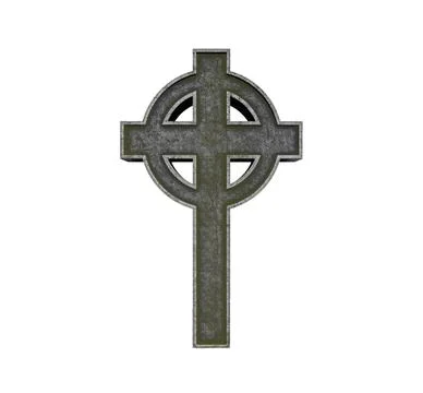Blank gravestone isolated on white background, 3D rendering Stock Photos