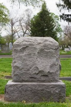 Blank Gravestone Foto stock