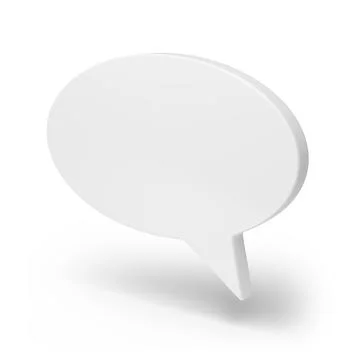 Blank gray comics bubble or balloon isolated on white. Stock Photos