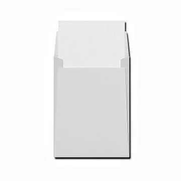 Blank gray envelope with white paper sheet . 3d rendering 库存插图