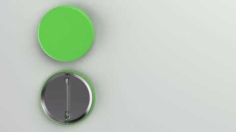 Blank green badge on white background Stock Illustration