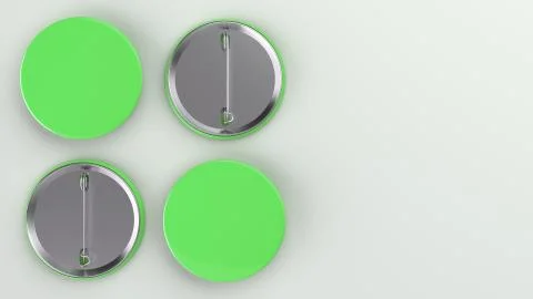 Blank green badge on white background Stock Illustration