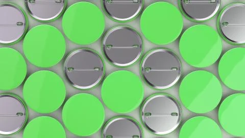 Blank green badges on white background Stock-Illustration