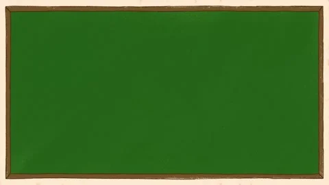 Blank Green Chalkboard Background with Hand Drawn Scribble Motion, 2D Animation Stockbeeldmateriaal 342221997
