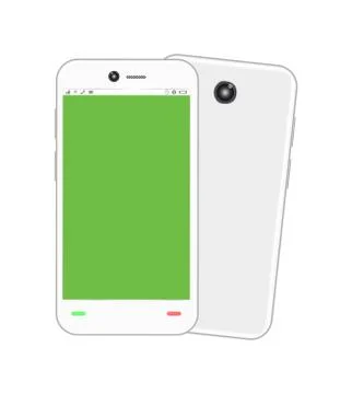 Blank green screen smartphone Stock Illustration