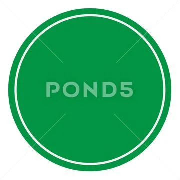 Blank green sign. empty green symbol on white background. empty warning sign. Stock Illustration