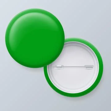 Blank Green Vector Badges Stock Illustration