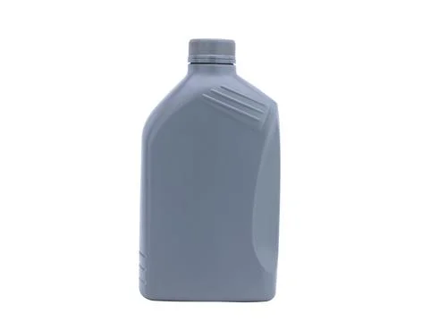 Blank grey plastic container mock up for engine lubricant or automotive liq.. Stock Photos