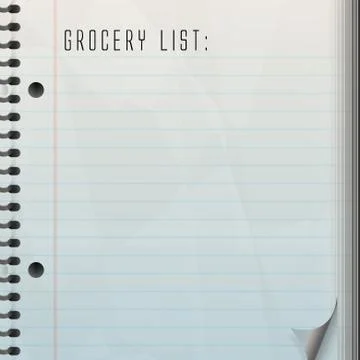 Blank Grocery List Stock Illustration