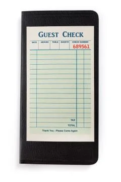 Blank guest check Stock Photos
