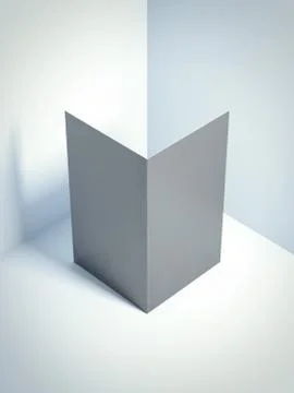 Blank half-fold brochure. 3d rendering 스톡 일러스트