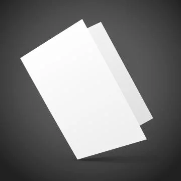 Blank half-fold brochure design Stock Illustration