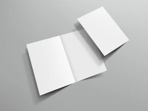 Blank Half Fold Brochure Template For Your Design Иллюстрация