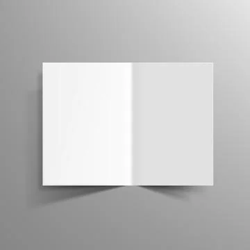Blank Half Fold Brochure Template For Your Design Illustrazione stock