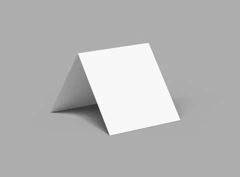 Blank Half Fold square brochure render to present your design. Stock Illustration
