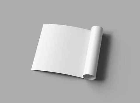 Blank Half Fold square brochure render to present your design. Stock Illustration
