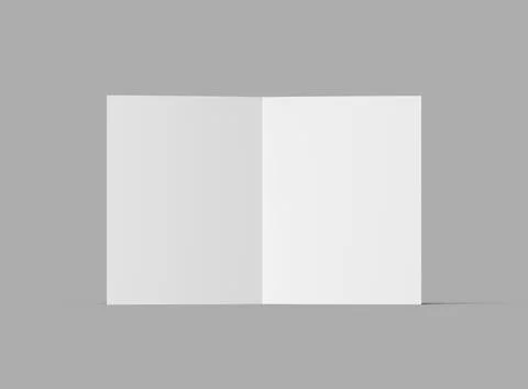Blank Half Fold US letter brochure render to present your design Stock Illustration