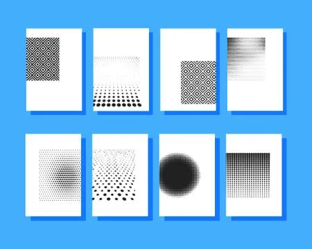 Blank halftone covers Stock Illustration