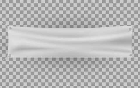 Blank horizontal banner, streamer, mockup, isolated. Stock Illustration