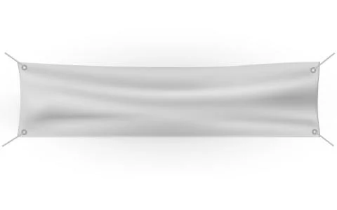 Blank horizontal banner, streamer, mockup, isolated. Stock Illustration
